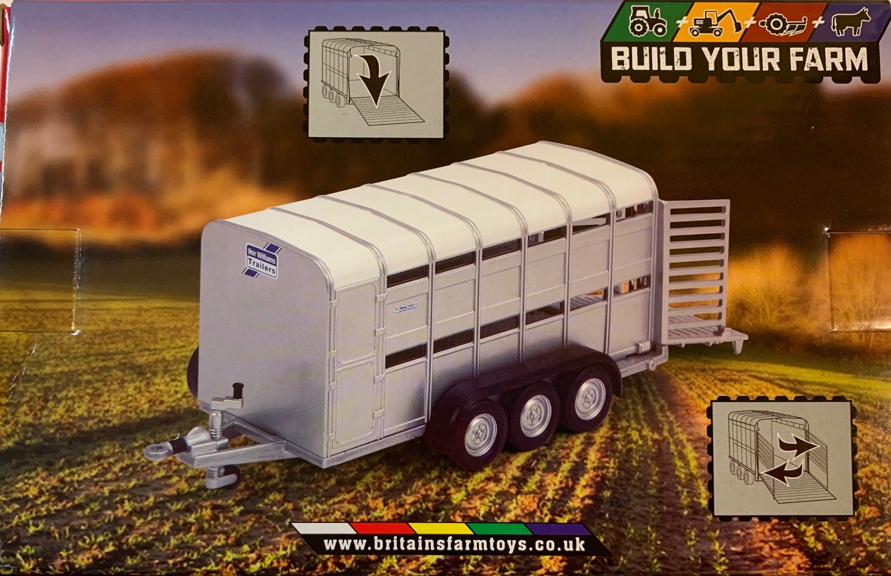 40710A1 BRITAINS IFOR WILLIAMS LIVESTOCK TRAILER