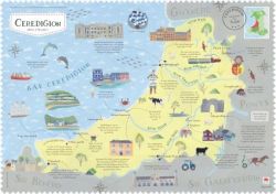 Cymru ar y Map: Poster Ceredigion (Cymraeg)