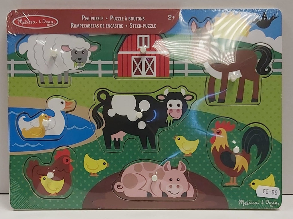 Melissa & Doug Peg Puzzle Farm Animals