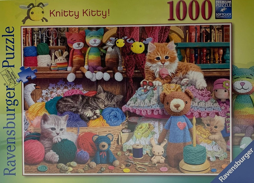 Ravensburger Knitty Kitty 1000 piece jigsaw puzzle