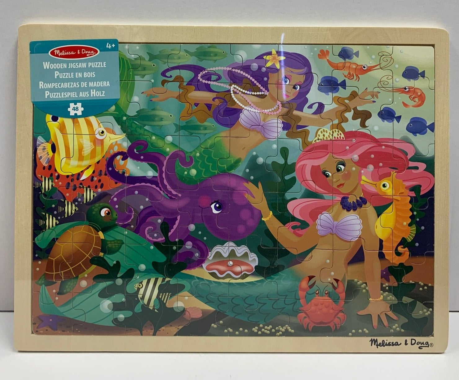 Melissa & Doug Wooden Jigsaw Puzzle: Mermaids