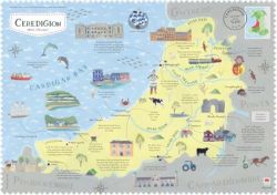 Wales on the Map: Ceredigion Poster (English)